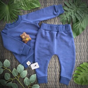 Mėlynas kostiumėlis su meškinu - 92/98