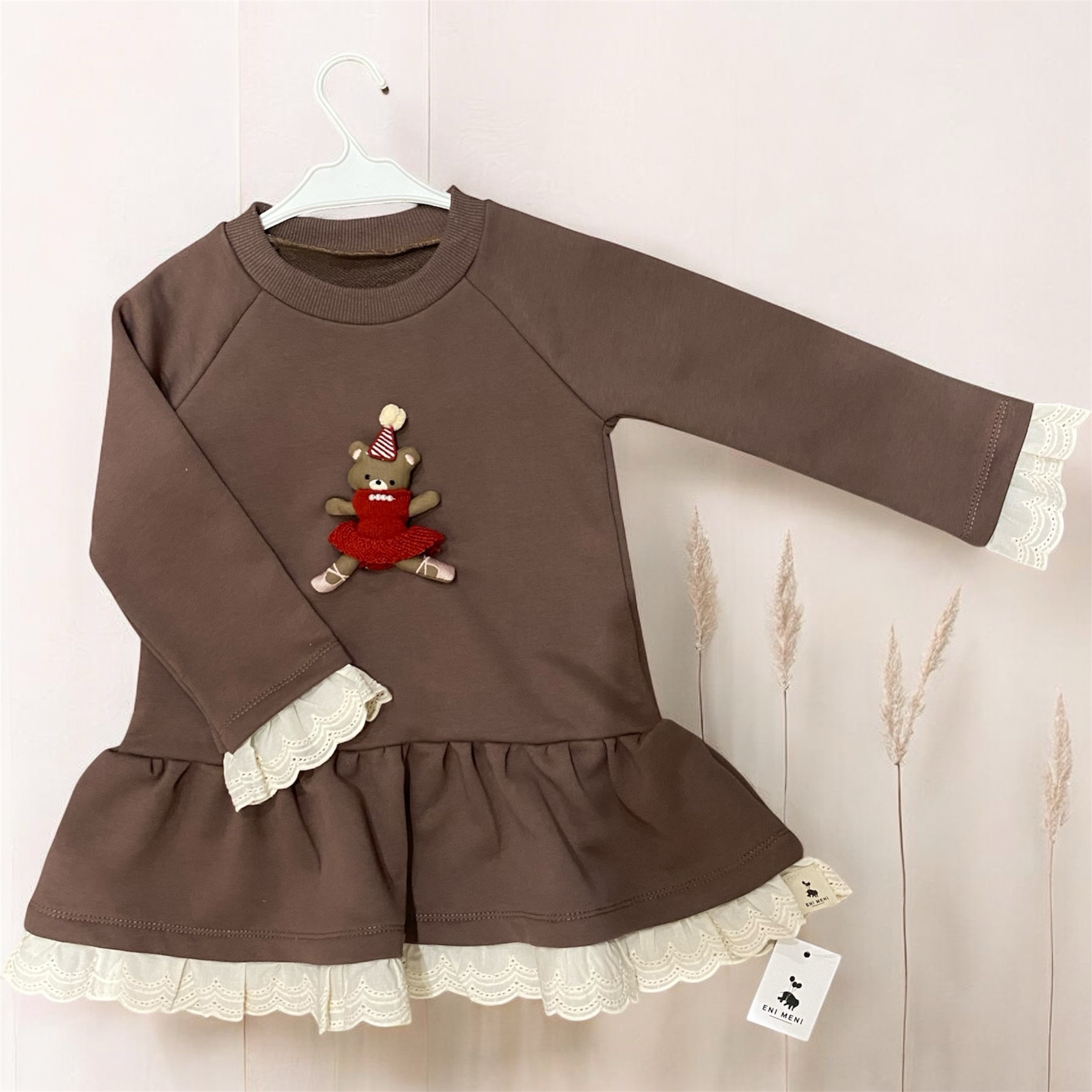 Šokoladinė suknelė su balerina 2 Šokoladinė suknelė su balerina - Image 2