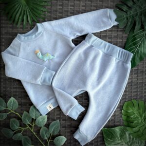 Selanik trikotažo kostiumėlis su dinozauru